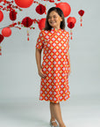 Ladies Wendy Cheongsam - Red Lucky Coins