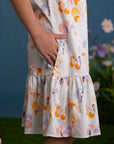 Drop Waist Cheongsam - Pastel Tree Songbirds