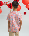 Mandarin-collared Shirt - Mickey Fanfare