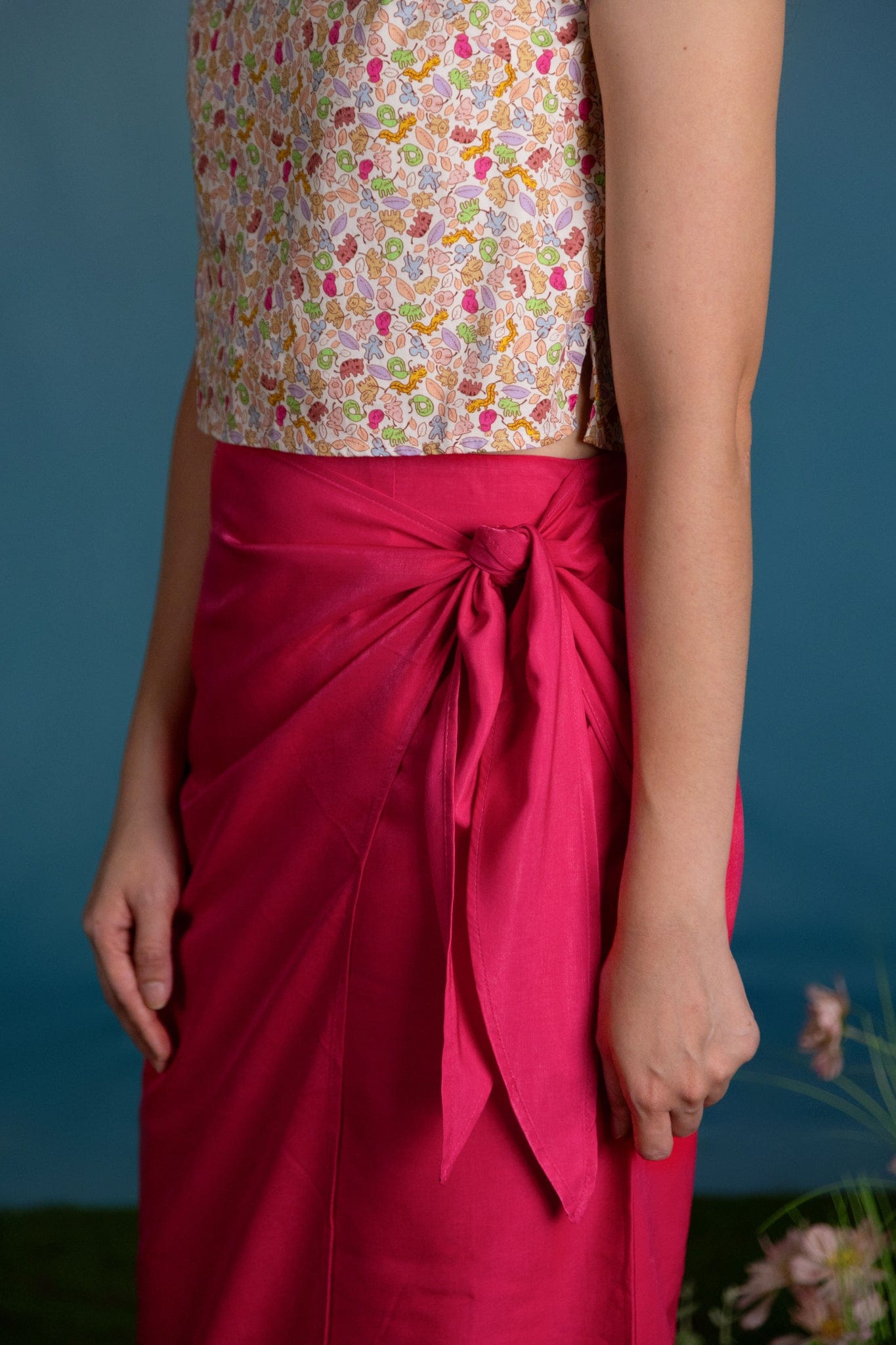 Ladies Wrap Skirt - Fuchsia