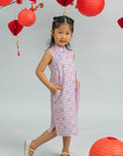 Peony Cheongsam - Pink Tiles