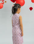 Peony Cheongsam - Pink Tiles
