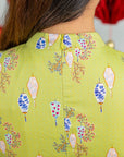 Ladies Mini Peony Cheongsam - Yellow Lanterns