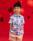 Little Man Shirt - Blue Lotus