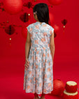 Twirly Cheongsam - Teal Lotus