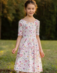 Jersey Lyla Dress - Lilac Princess Garden