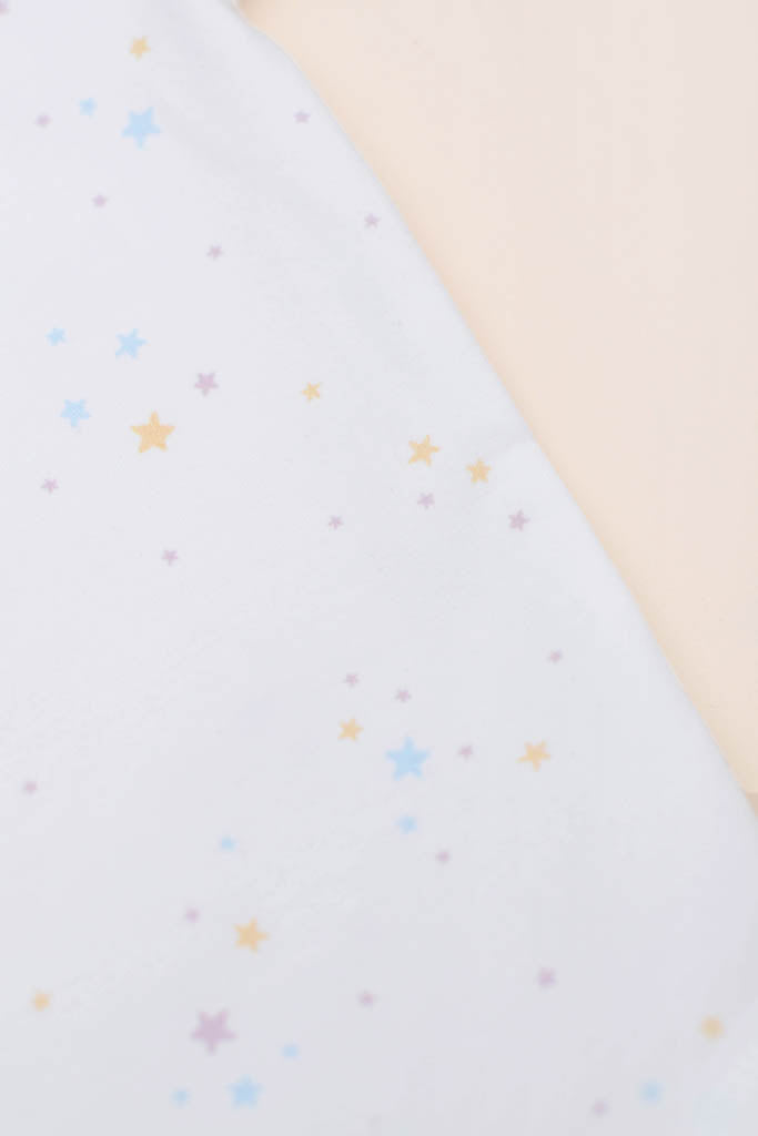 Short-Sleeve Onesie - White Twinkle Stars