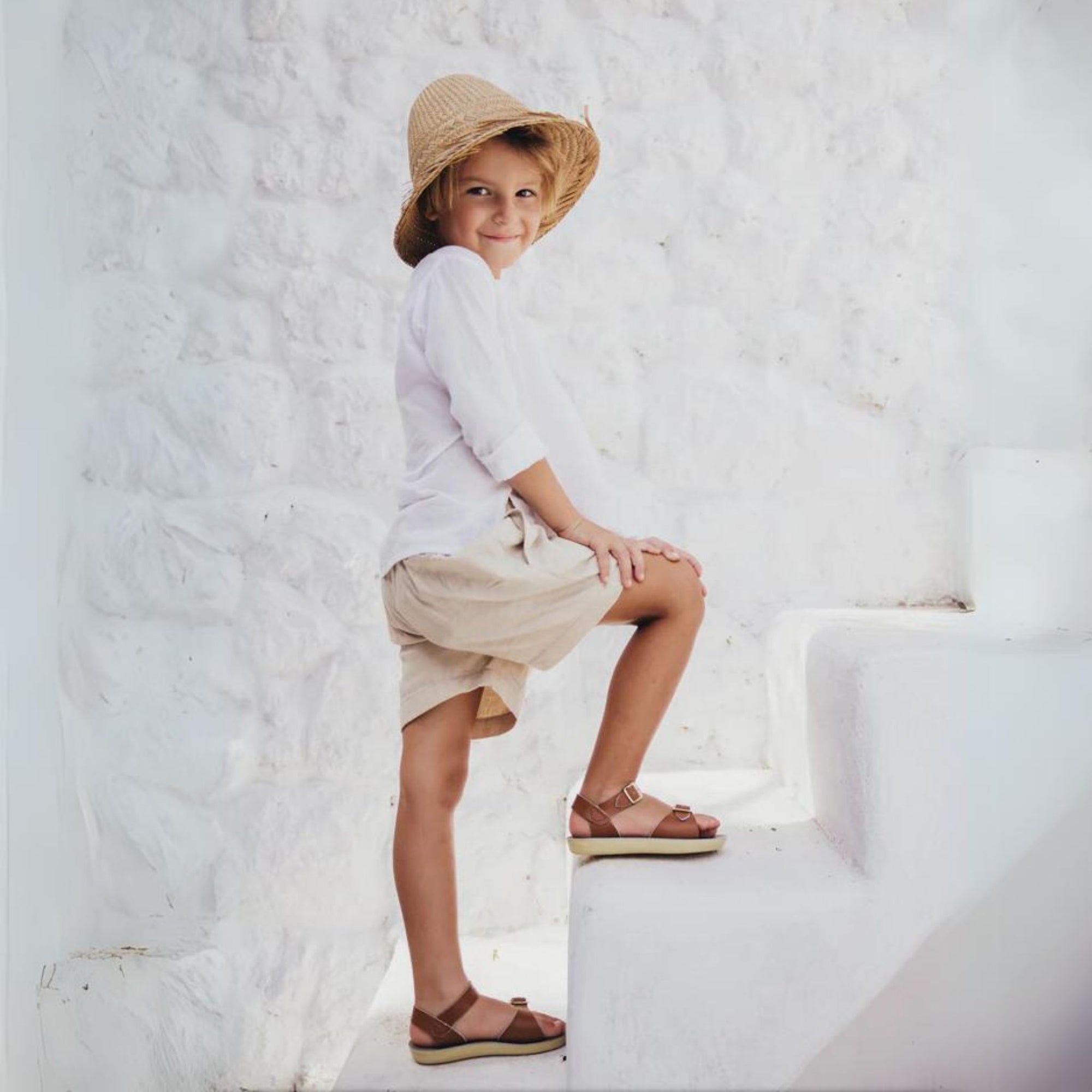 Salt-water Sandals Surfer Sandals - Tan