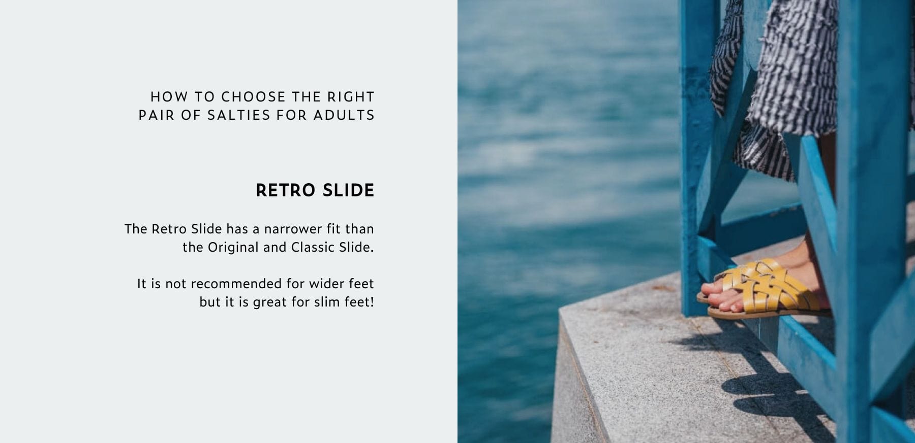 Saltwater Retro Slide sandals for adults