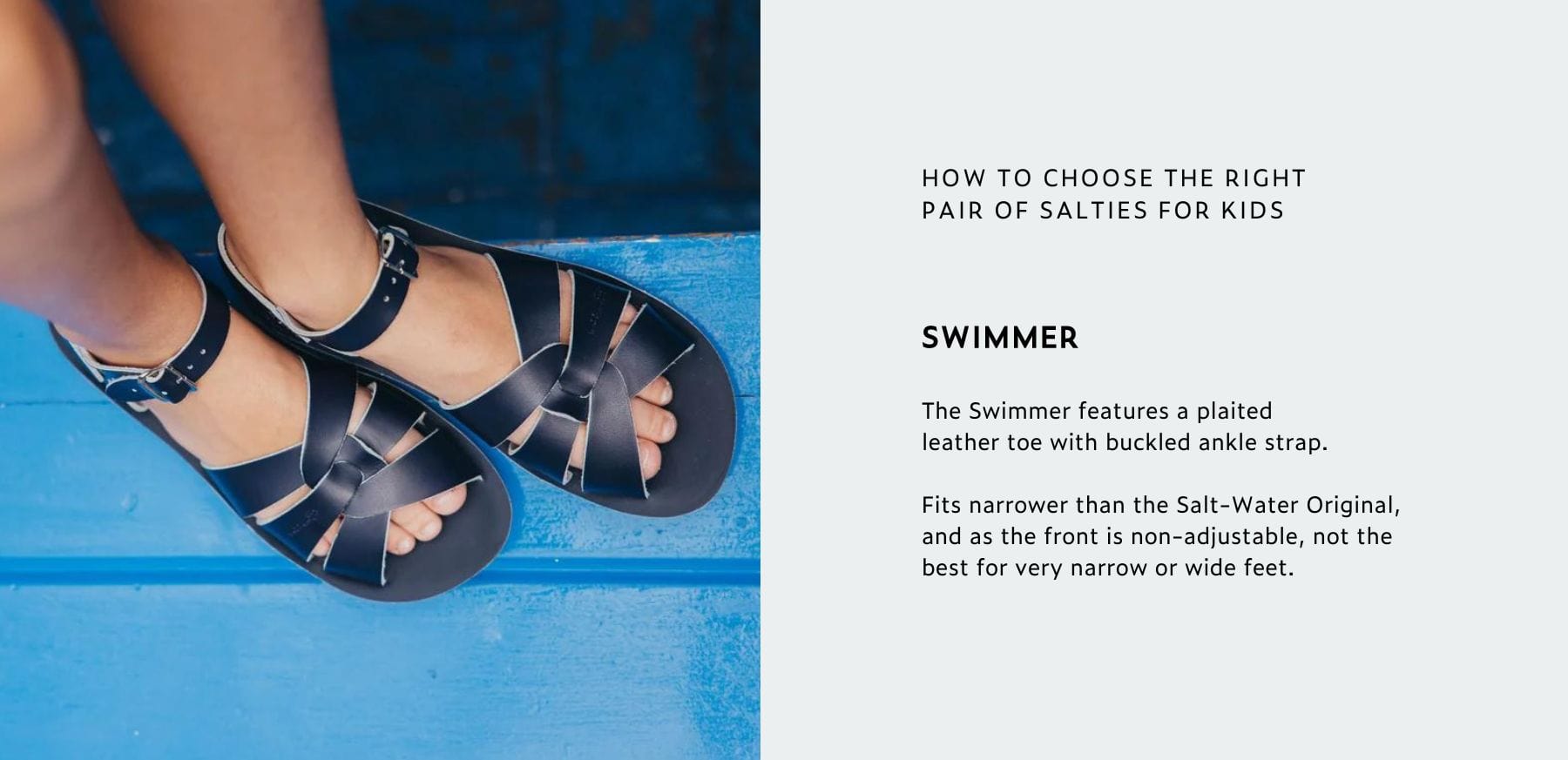Saltwater Swimmer sandals for kids - features & tips.