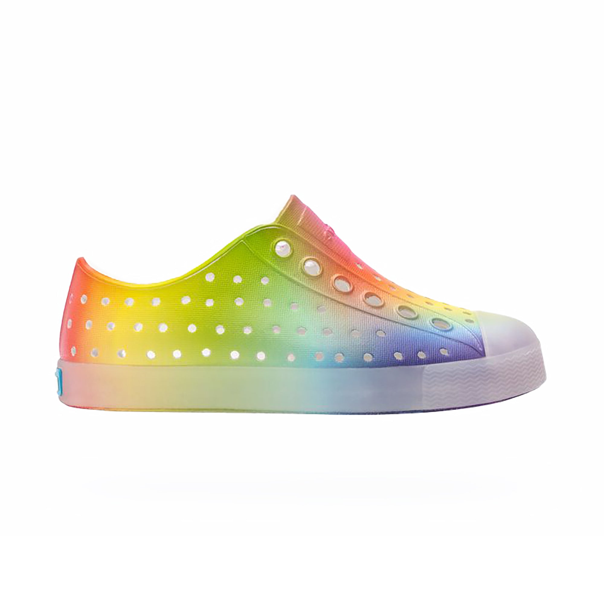 Native Jefferson Kids Shell White / Translucent / Rainbow Blur