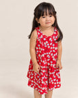 Sleeveless Dress - Red Fans