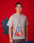 Man wearing Stitch tee shirt