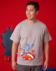 Man wearing Stitch space tee shirt
