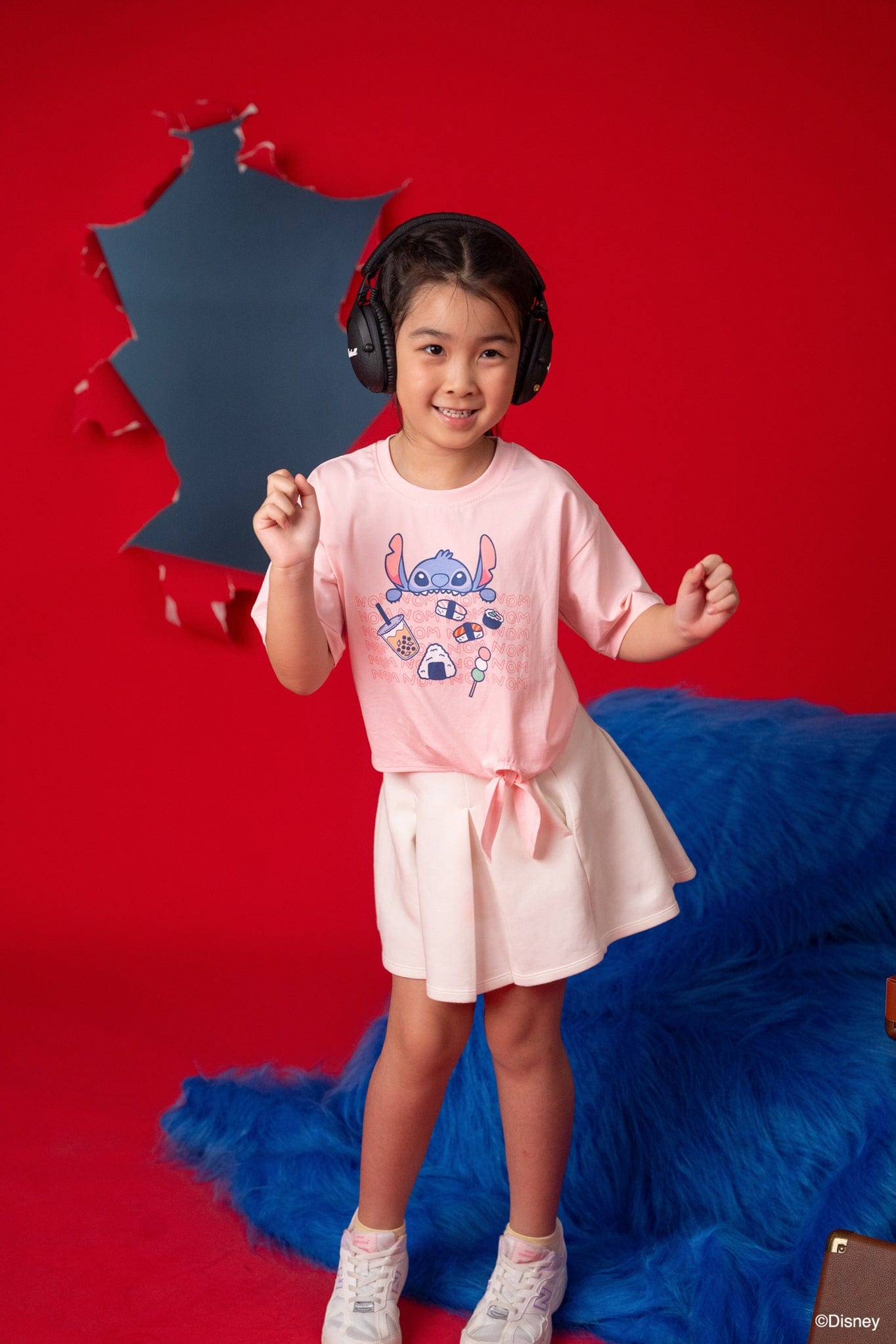 Tie-Front Crop Tee - Nom Nom Stitch