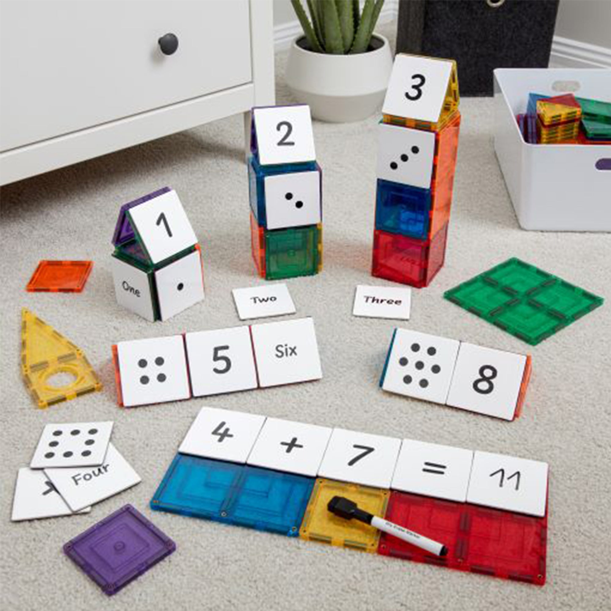 Magnetic Tile Topper - Numeracy Pack 40 pieces | Learn and Grow | The Elly Store