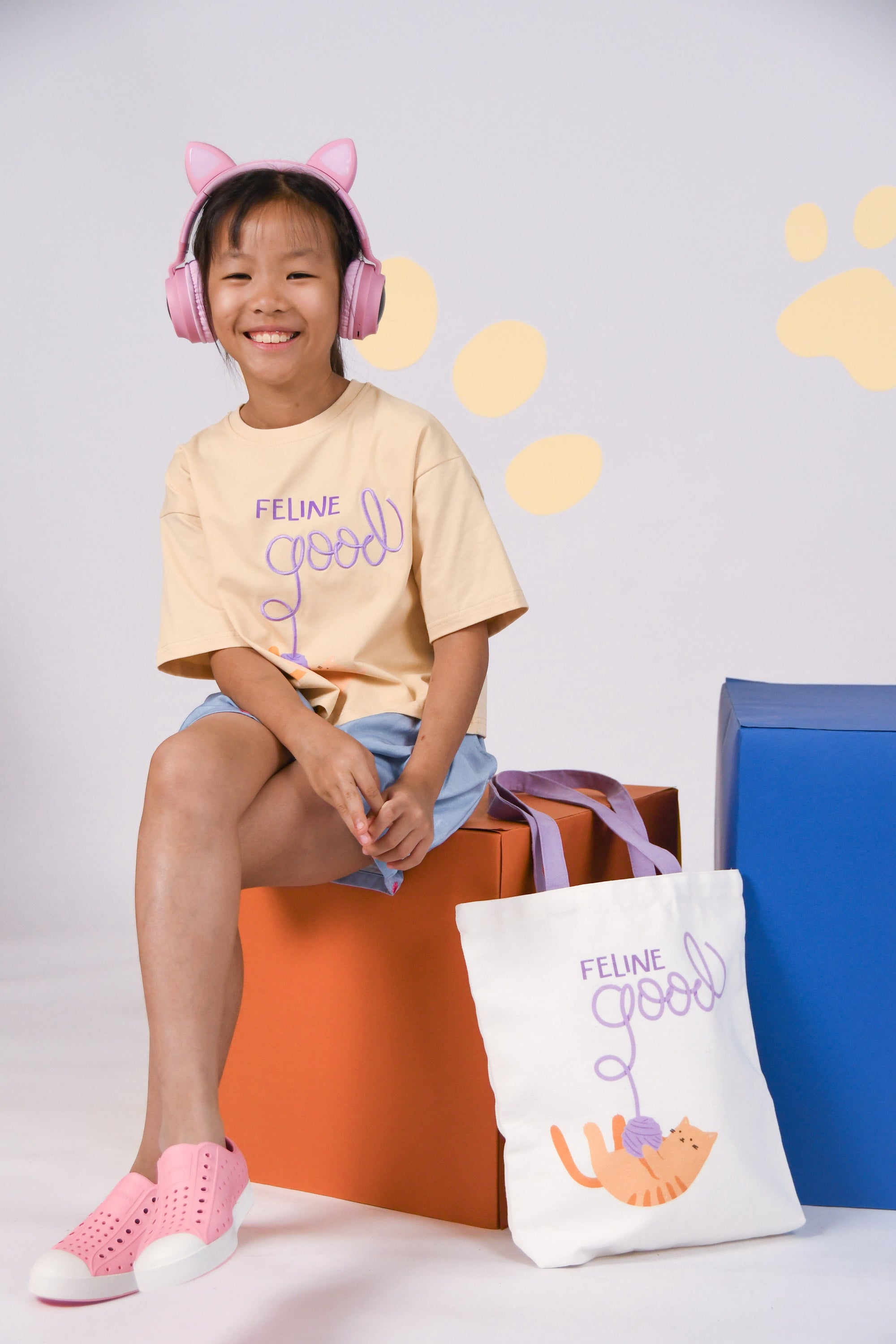 Tote Bag - Feline Good & Crop Tee - Feline Good