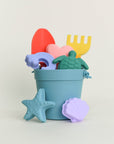 Olive | Beach Bucket Sand Play Set - Turquoise 8 piece Set | The Elly Store