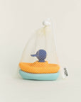 Olive | Man in Boat Bath Toy - Turquoise / Yellow | The Elly Store