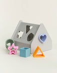 Olive | Shape Sorting House - Grey | The Elly Store