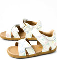 White Flora Sandals Step Up