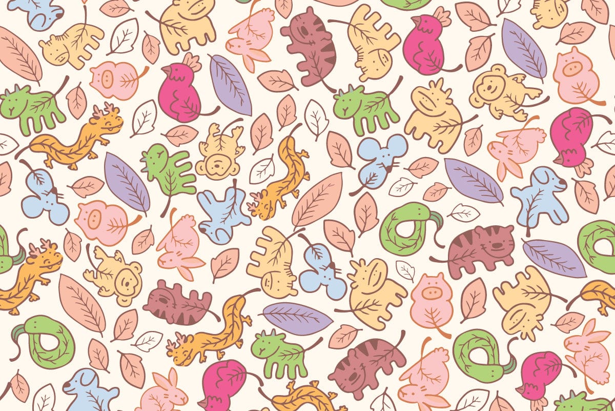 colorful animal leaves and foliage
