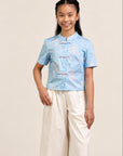 Ashley Top - Blue Cranes