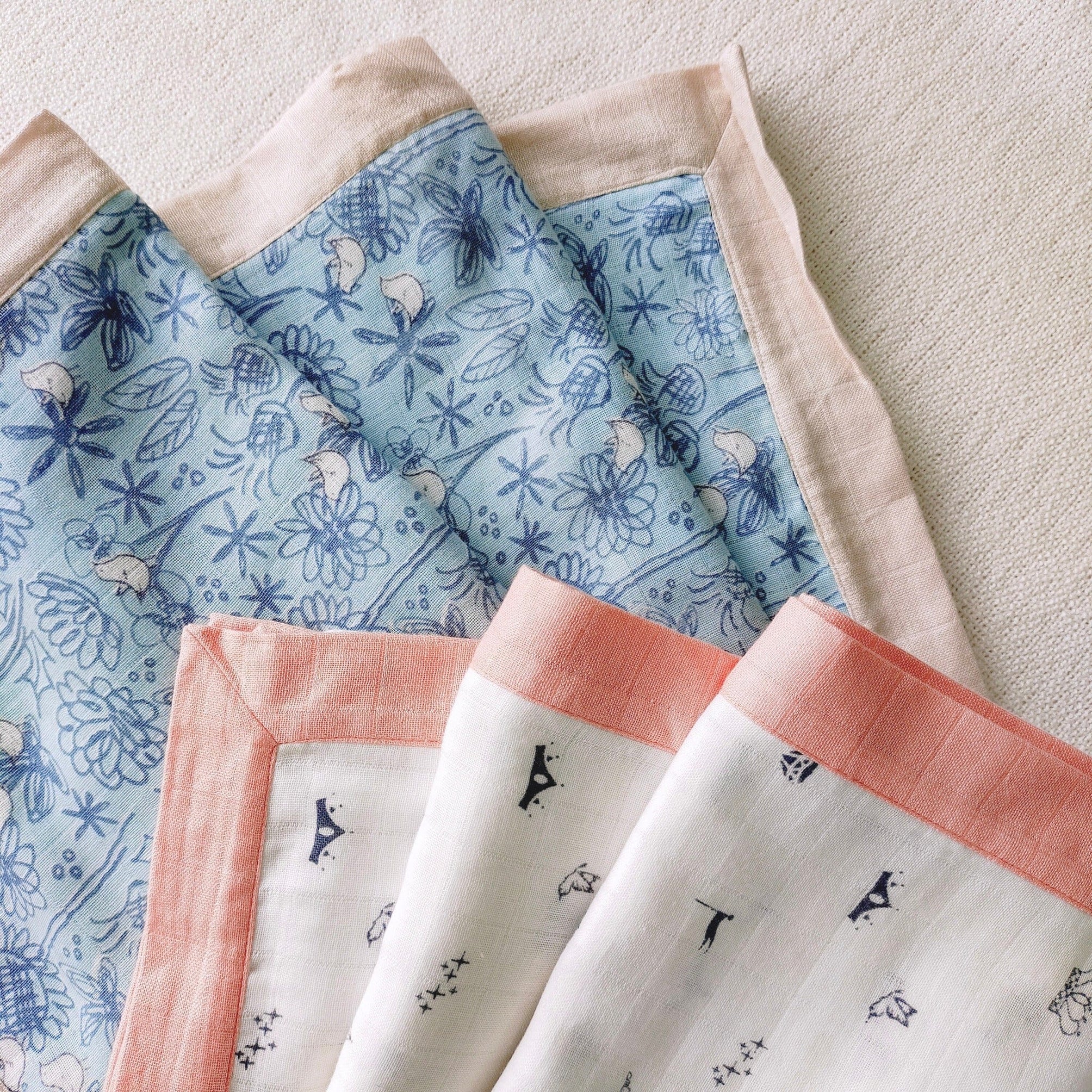 Bamboo blankets with floral & patterned designs