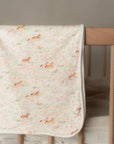 Bamboo Jersey Blanket - Meadow Horses over cot