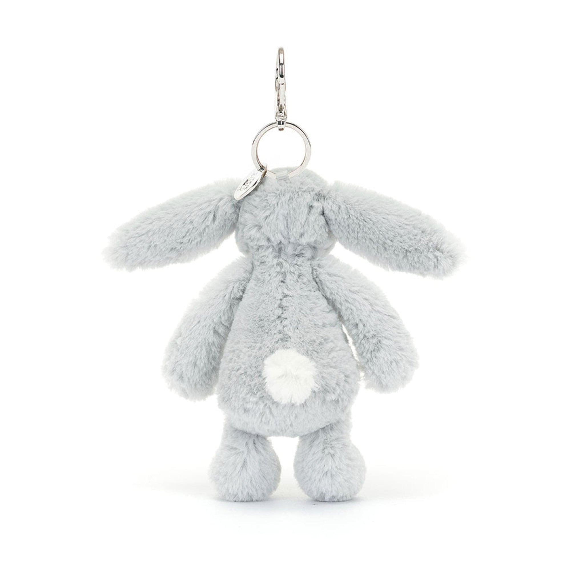 Bashful silver bunny bag charm