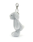 Silver bunny bag charm