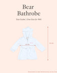 White Bear Bathrobe size guide, one size for 6-9 months