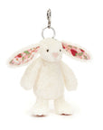 Cream Blossom Bunny Bag Charm with Berry Ears
