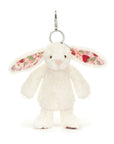 Cream bunny bag charm with berry ear detail