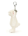 Cream bunny bag charm