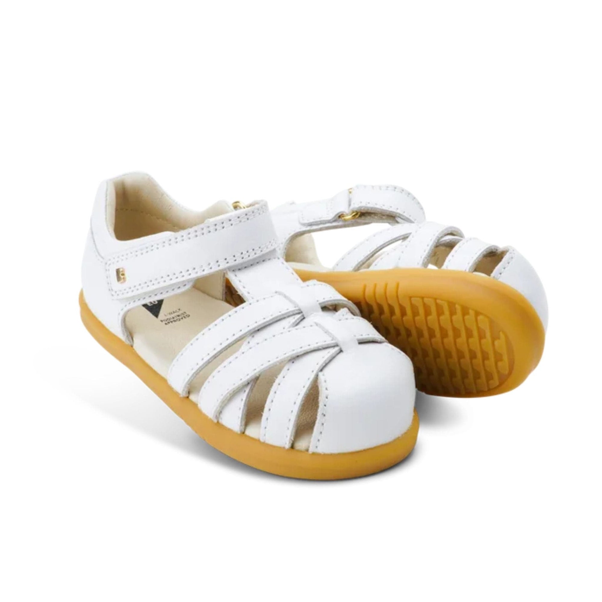 Bobux White Cross Jump Sandals i-Walk