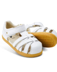 Bobux White Cross Jump Sandals i-Walk