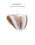 Tip Toey Joey Bossy Green Sneakers in Lona Rosa Quartzo bending at the toe to show the flexible sole