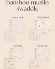 Bamboo Muslin Swaddles in Various Prints
