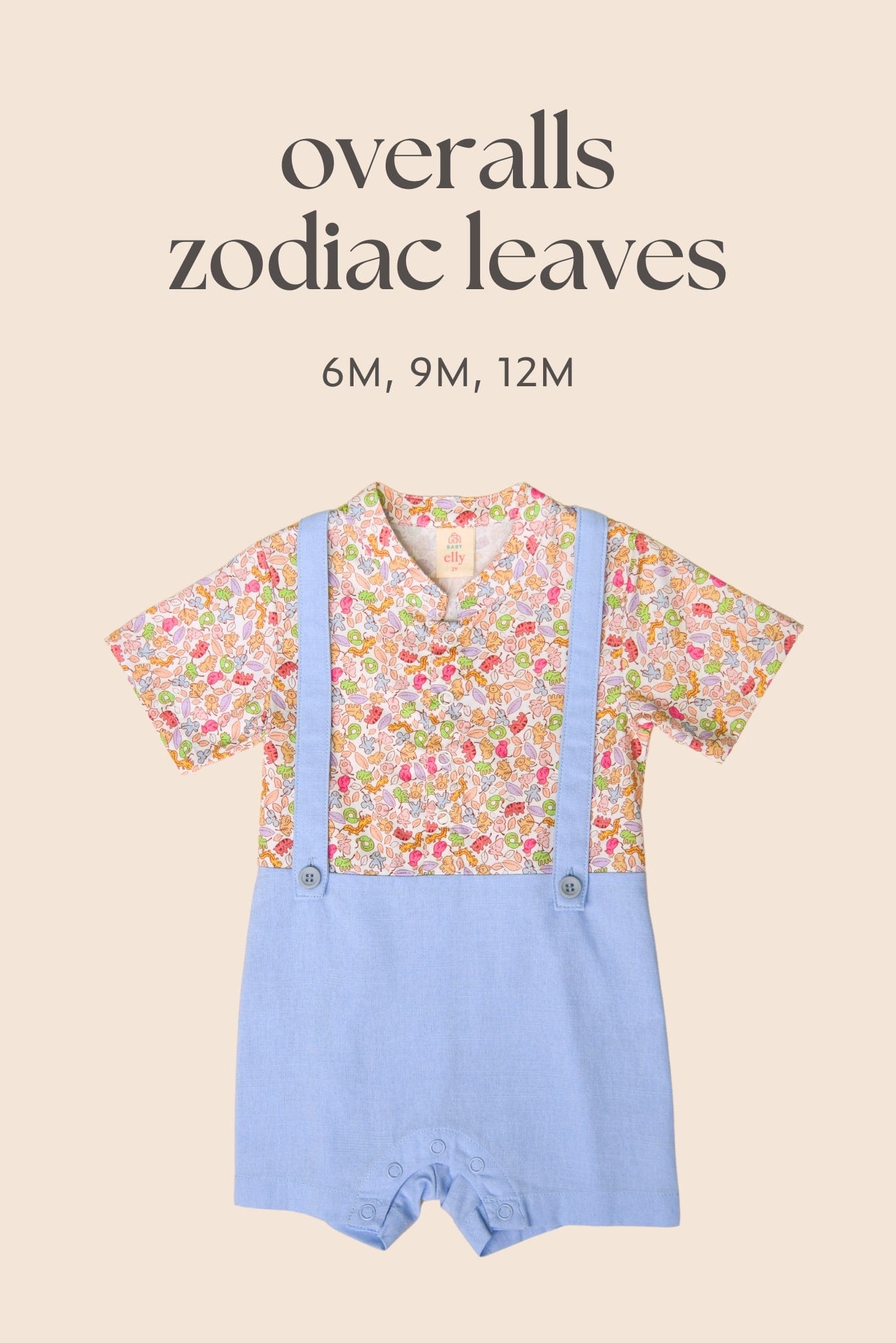 Overalls Zodiac Leaves Bundle Kit - 6M, 9M, 12M