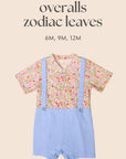 Overalls Zodiac Leaves Bundle Kit - 6M, 9M, 12M