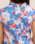 Cheongsam - Blue Lotus back