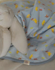 Jersey Blanket - Blue Trains Pooh