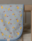 Jersey Blanket - Blue Trains Pooh