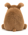 Derreck the dog plush toy, brown and fluffy