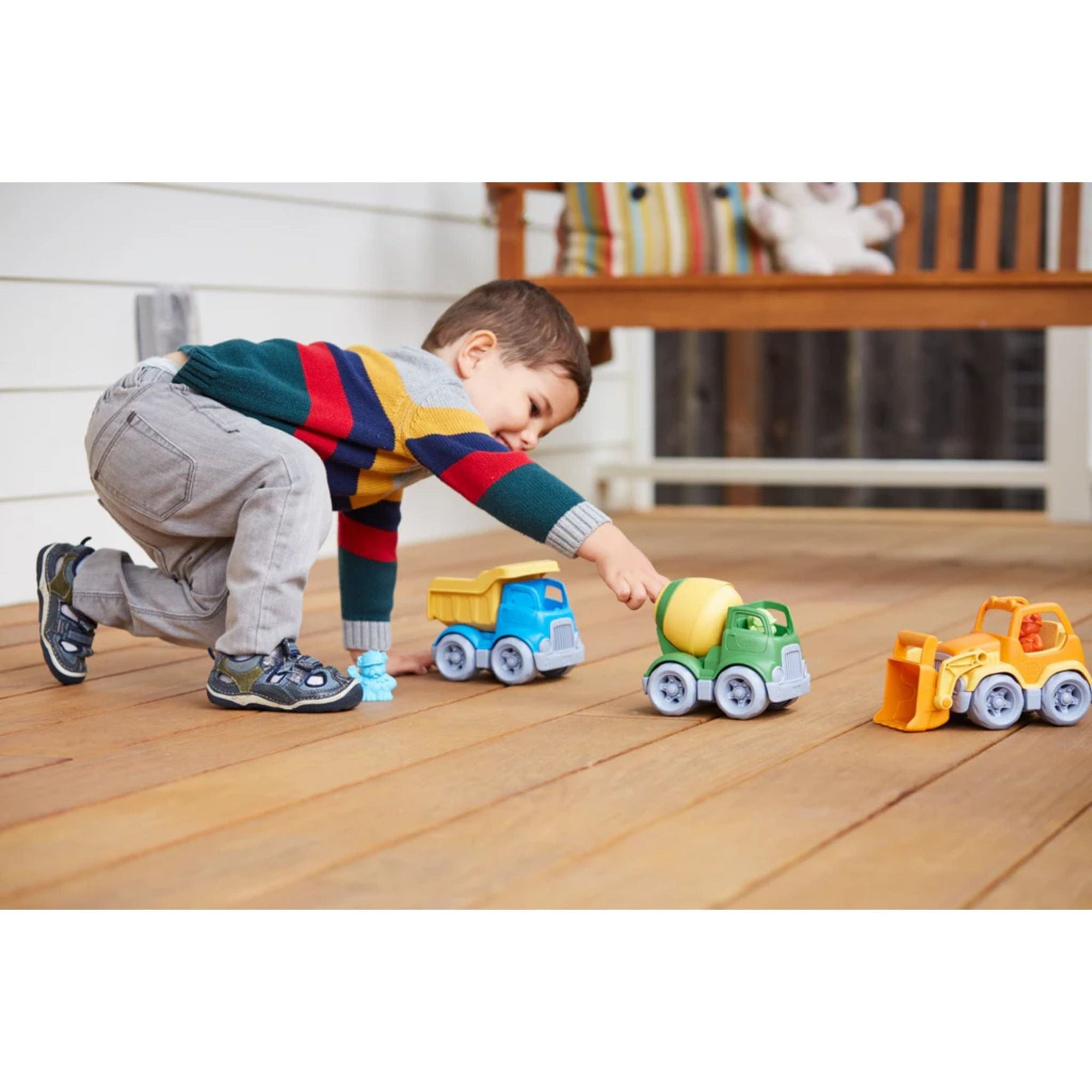 Green Toys Dumper Construction Truck - Blue / Yellow