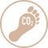 Eco-friendly icon showing carbon footprint.