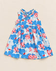 Flare Cheongsam - Blue Lotus