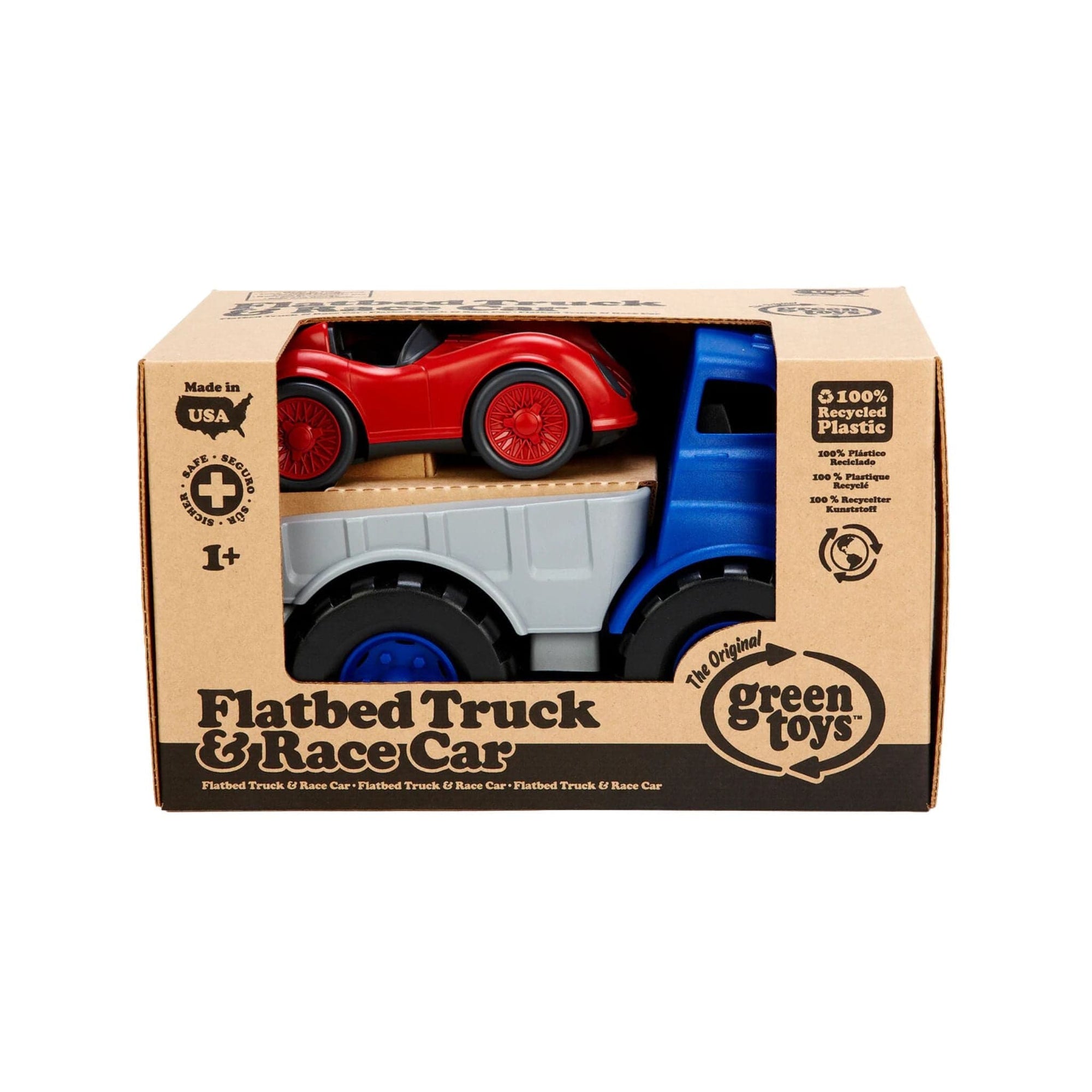Green Toys Flatbed Truck with Race Car