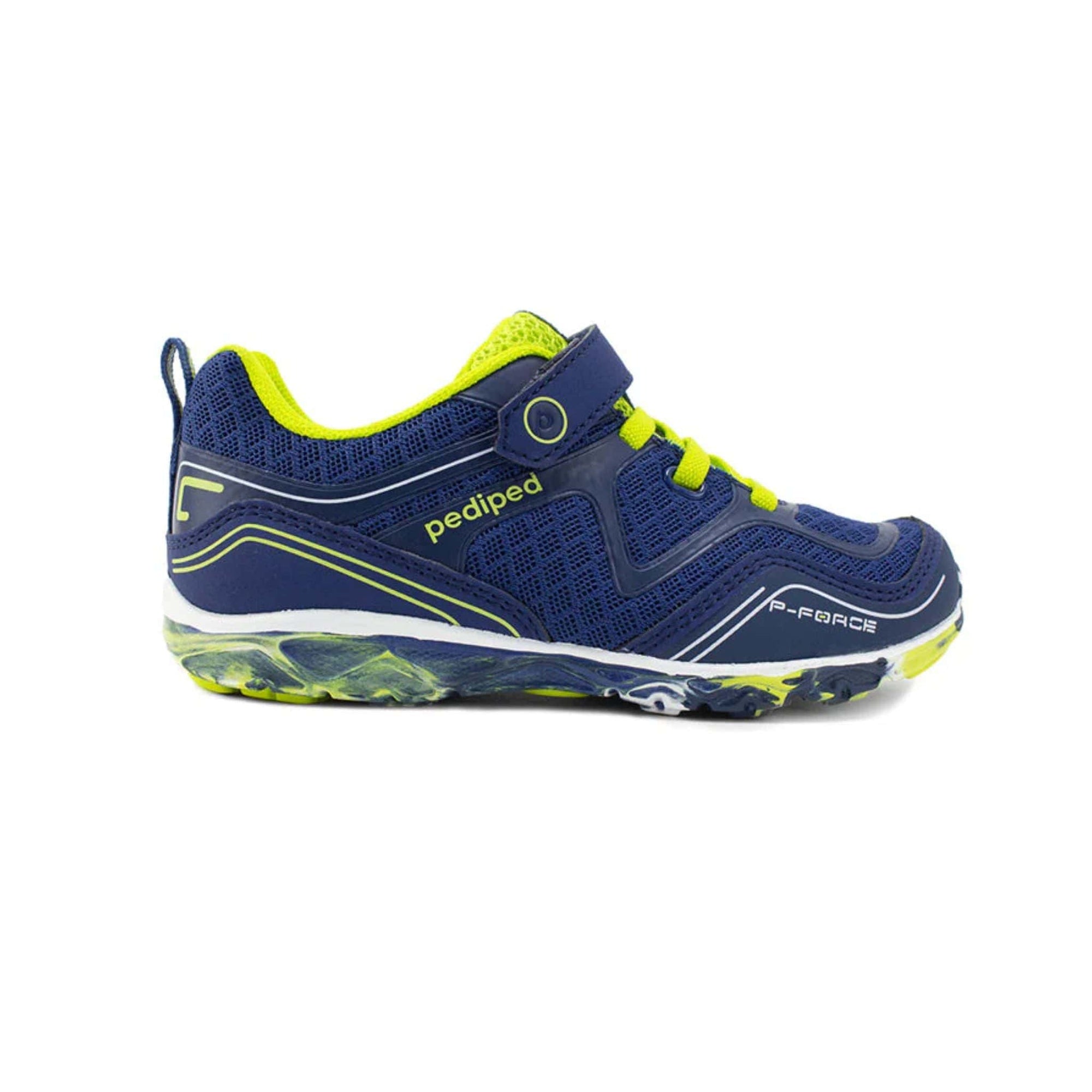 Pediped Flex Force Indigo Lime Athletic Shoes